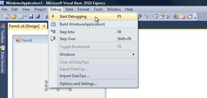 Image intitulé du Programme en Visual Basic .NET (vb.NET Étape 5